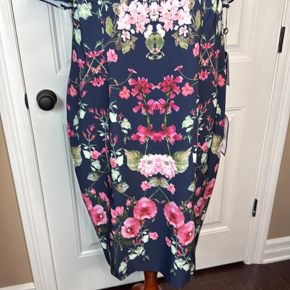 Adrianna Papell - Short Sleeve Knee Length Casual Dress Sz 16W - Picture 5 of 12